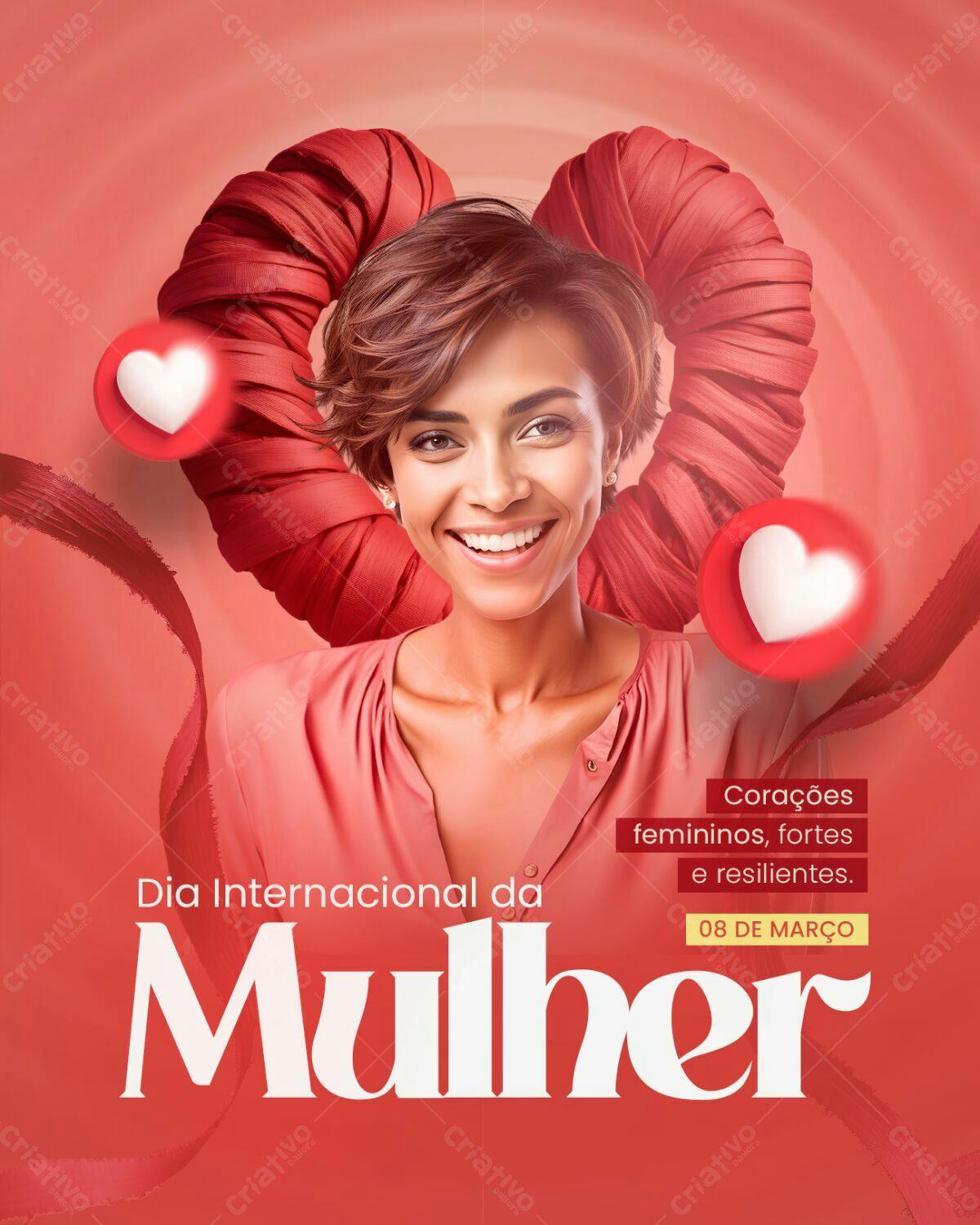 Flyer Dia Internacional da Mulher PSD Editável
