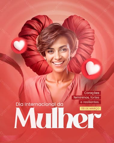 Social media dia internacional da mulher