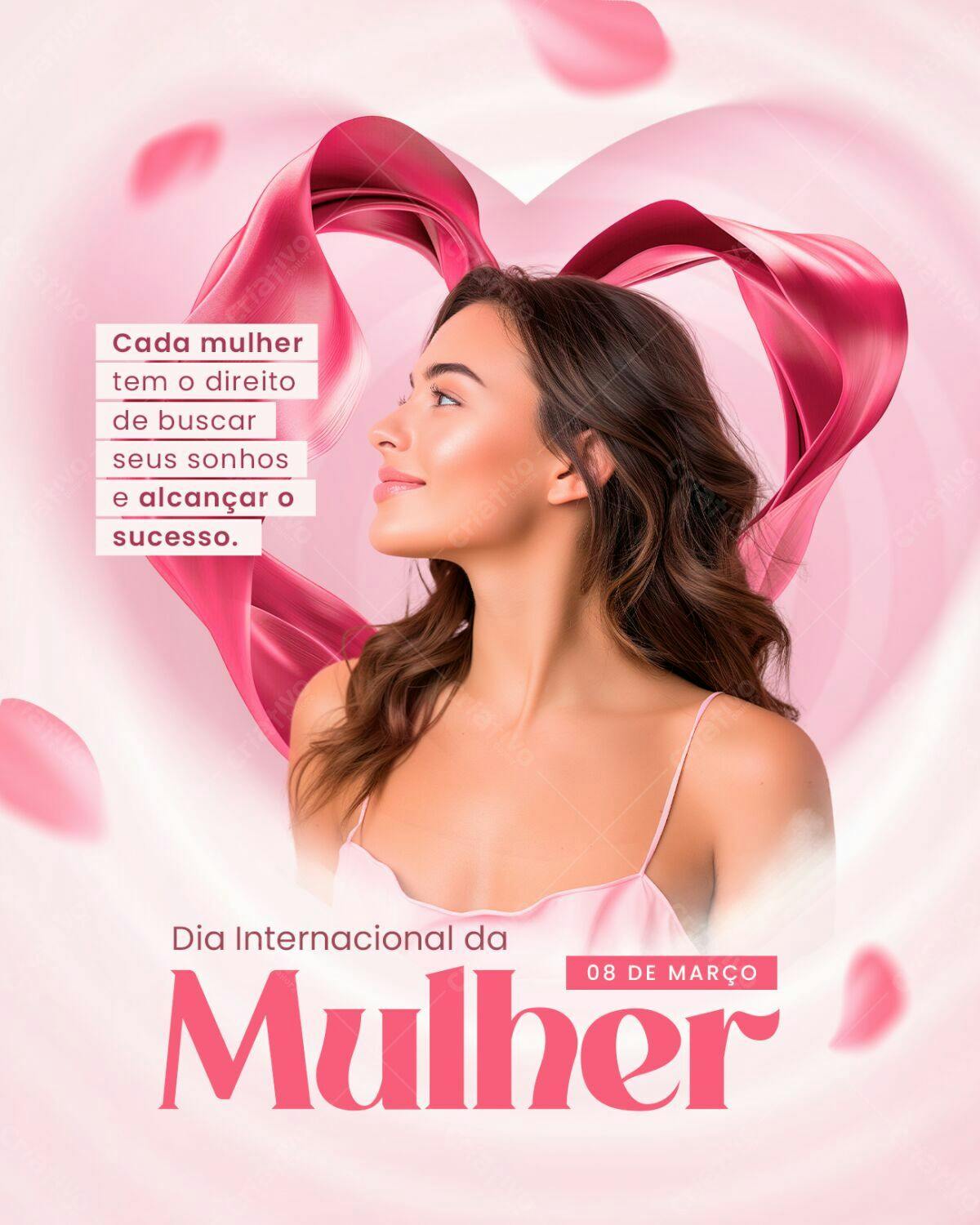Flyer Dia Internacional da Mulher PSD Editável