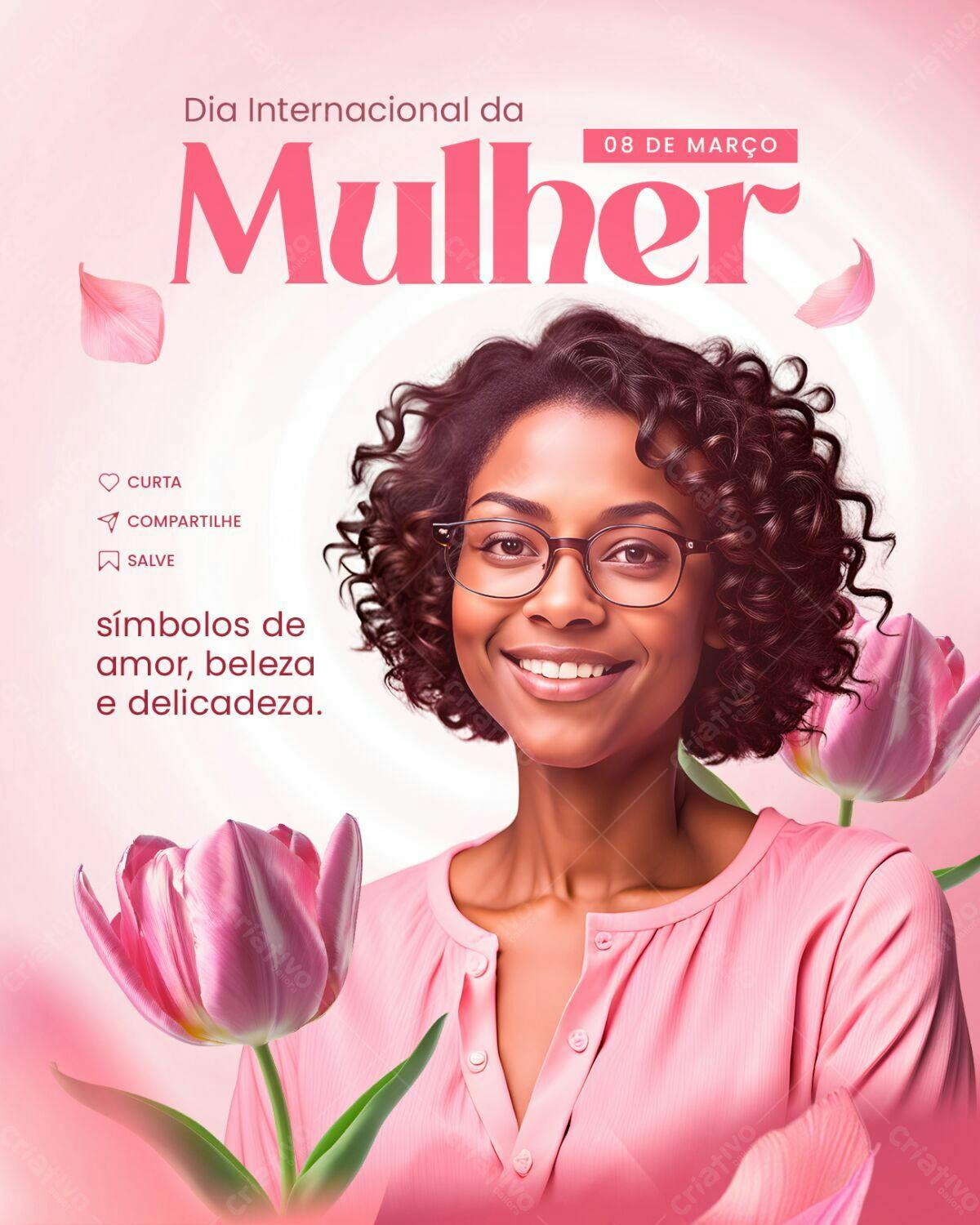 Flyer Dia Internacional da Mulher PSD Editável
