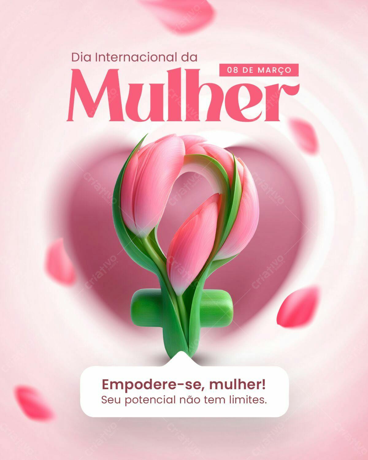 Flyer Dia Internacional da Mulher PSD Editável