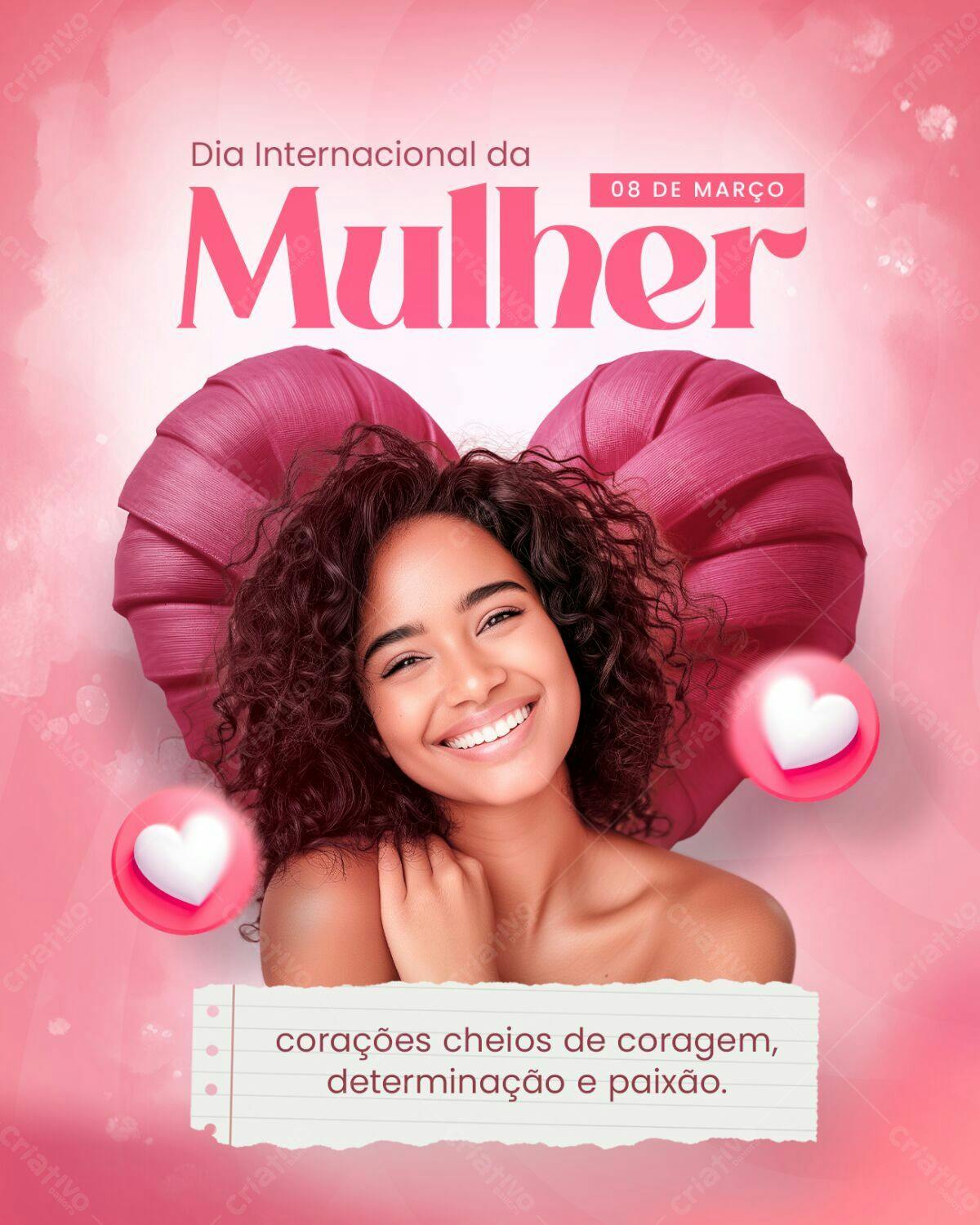 Flyer Dia Internacional da Mulher PSD Editável