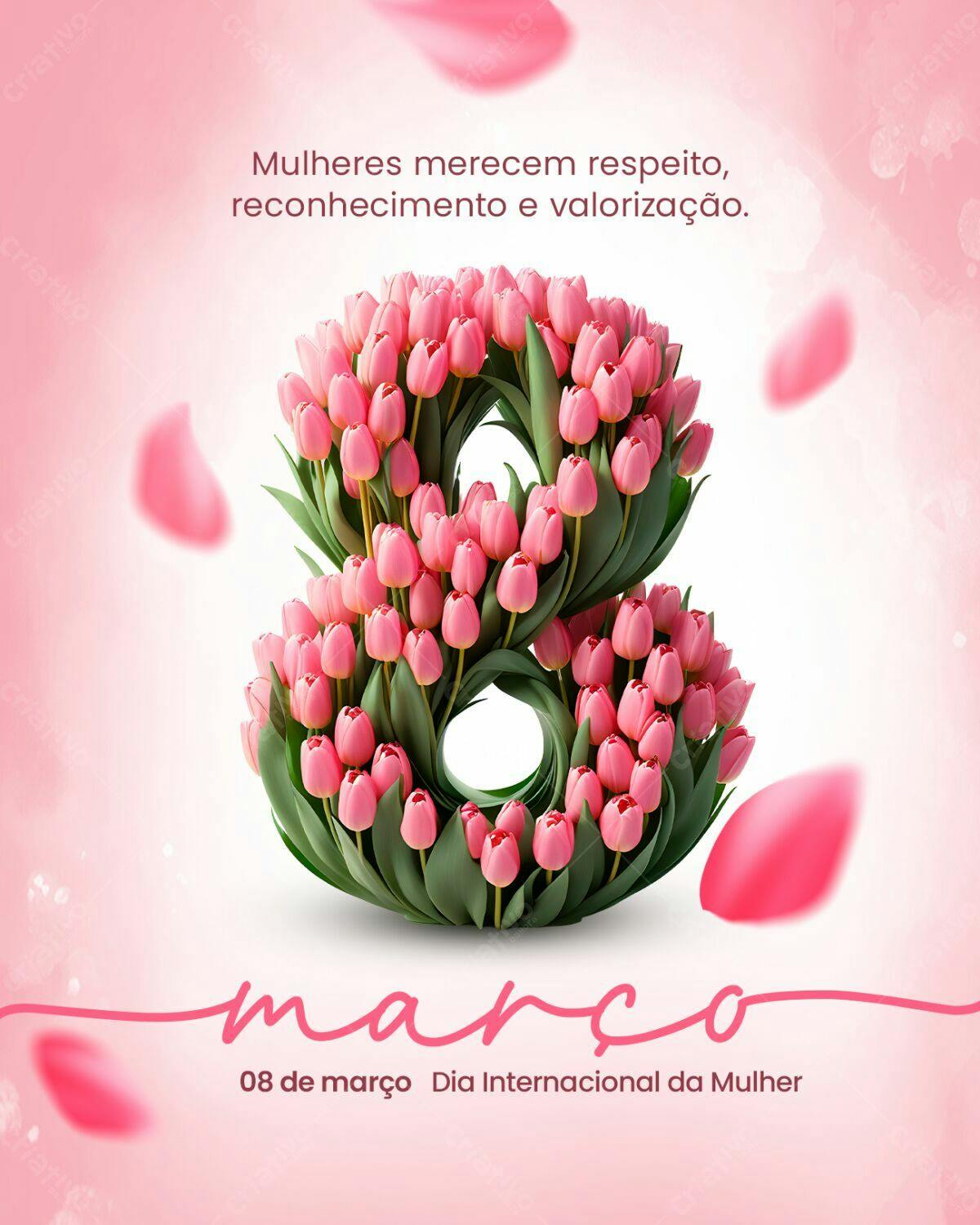 Flyer Dia Internacional da Mulher PSD Editável