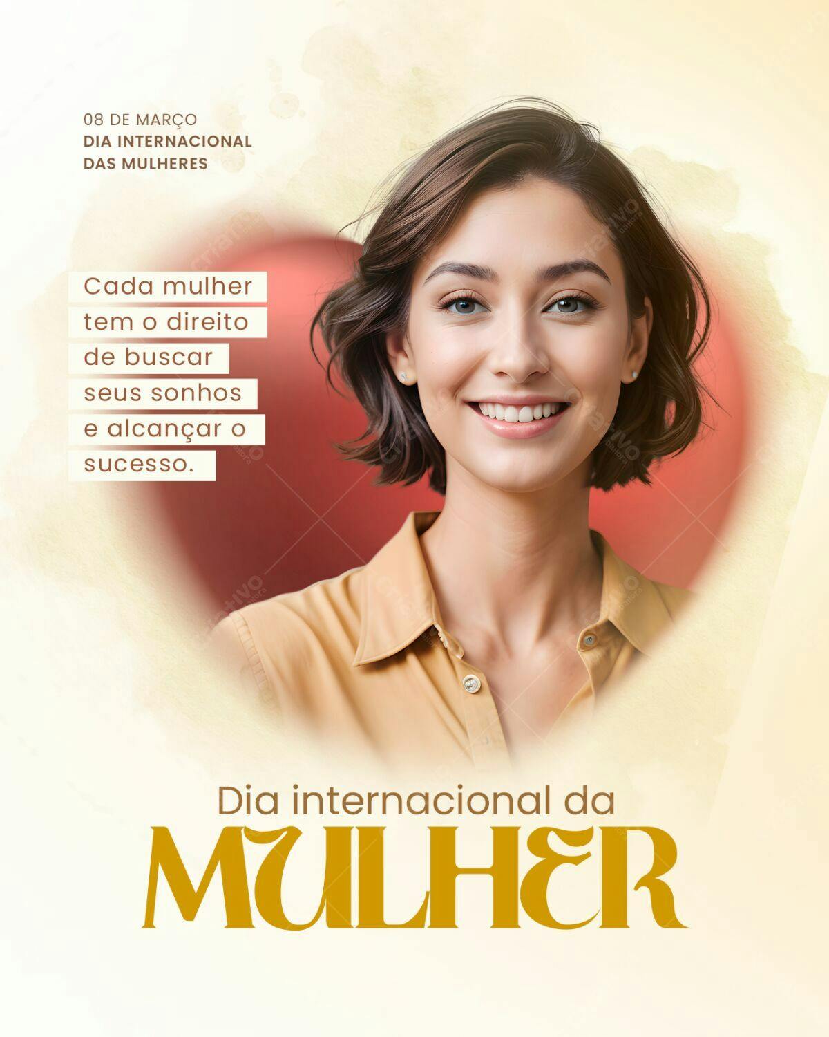 Flyer Dia Internacional da Mulher PSD Editável
