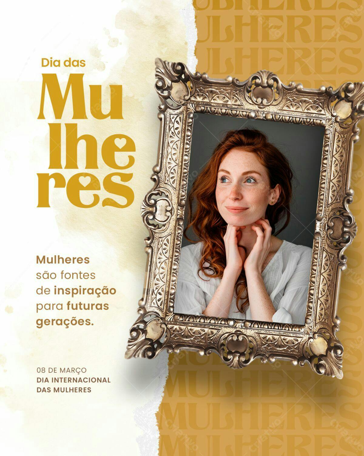 Flyer Dia Internacional da Mulher PSD Editável