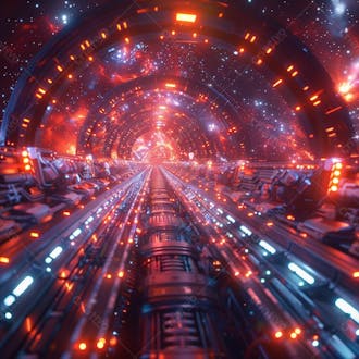 Túnel | nave espacial | neon | futurista | background