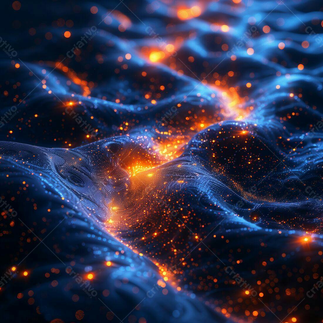 Ondas de Luz Azul e Laranja