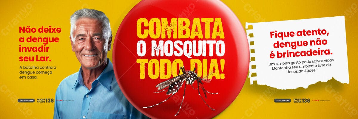 Banner Combate à Dengue PSD Editável