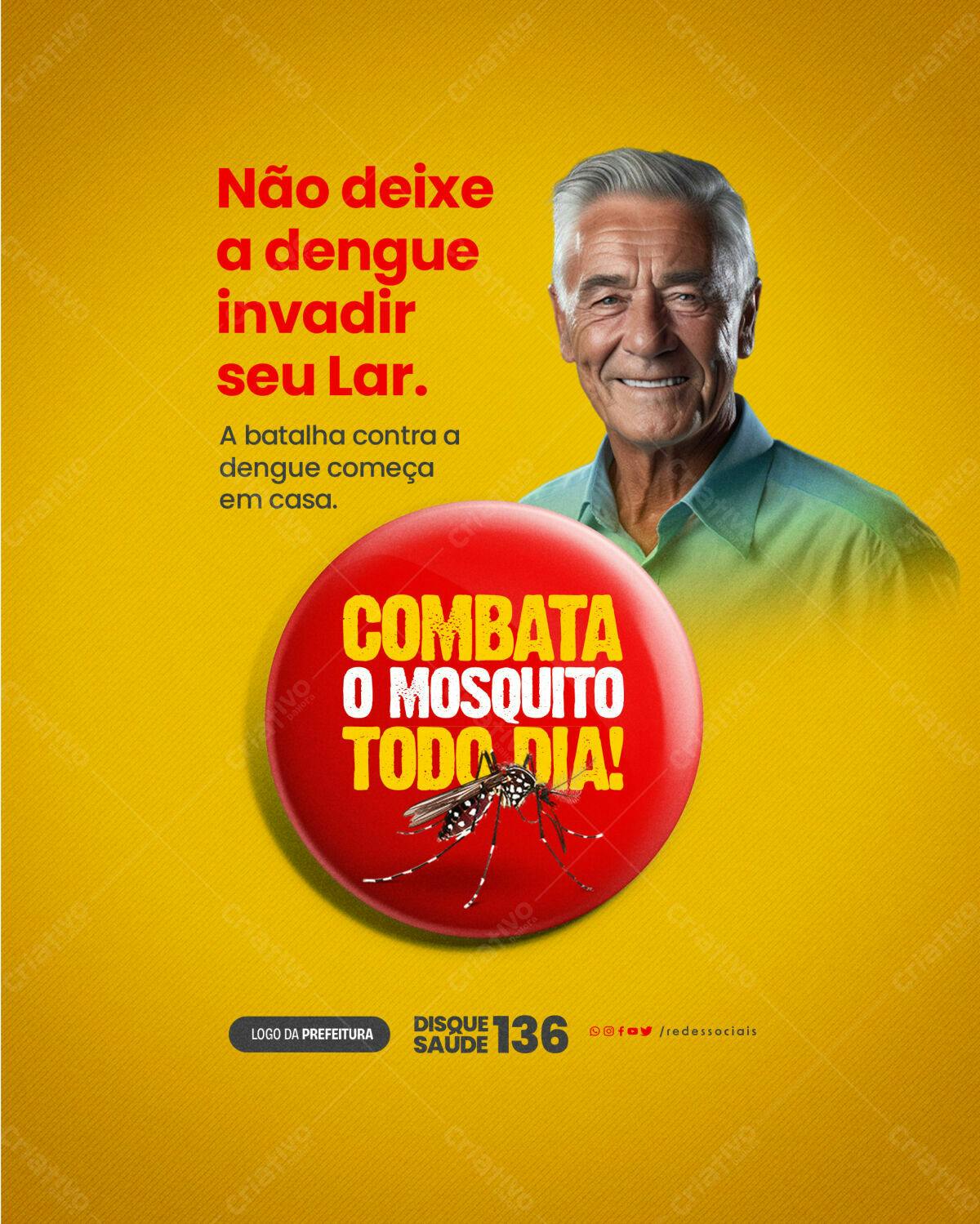 Flyer Combate à Dengue PSD Editável