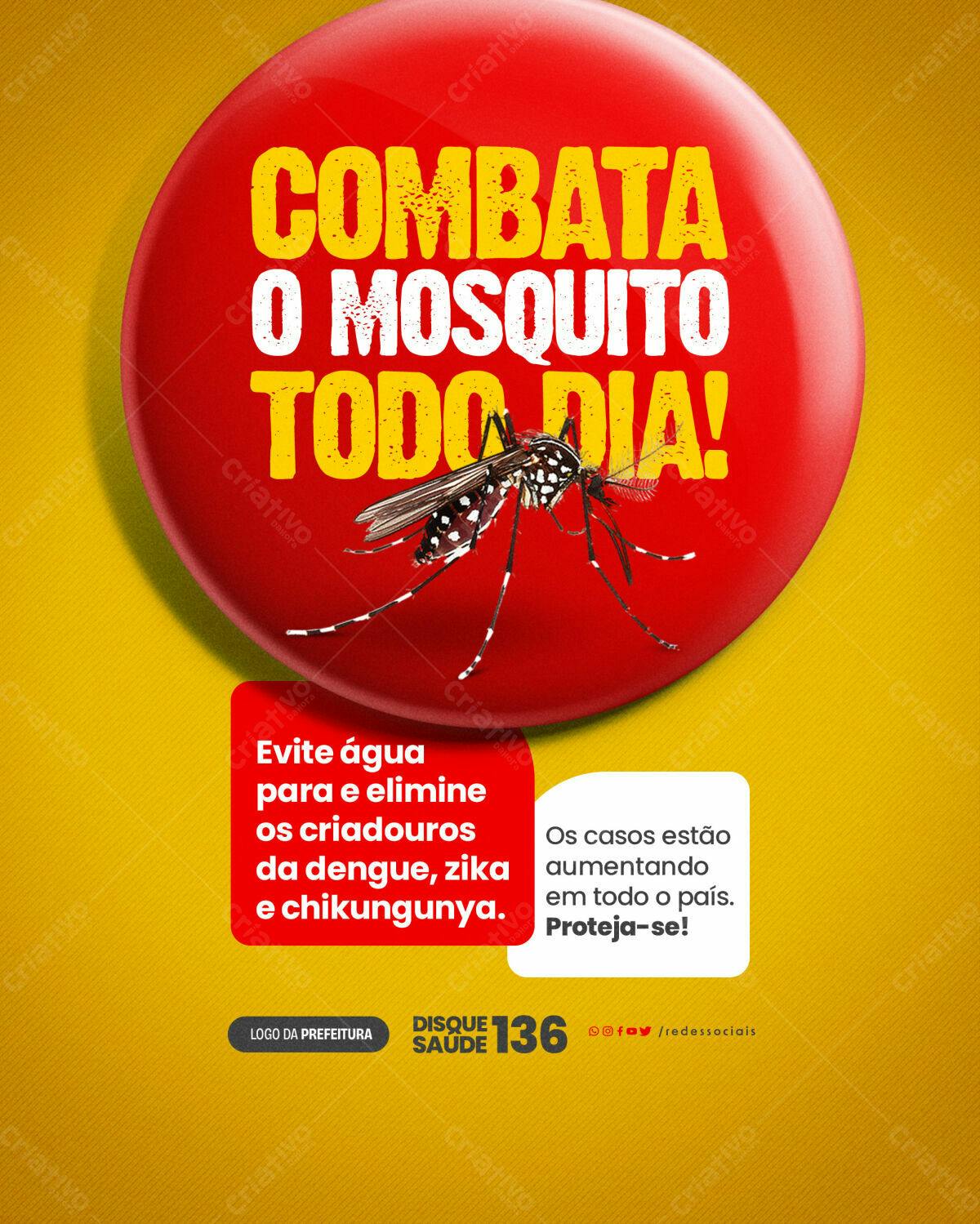Flyer Combata o Mosquito PSD Editável