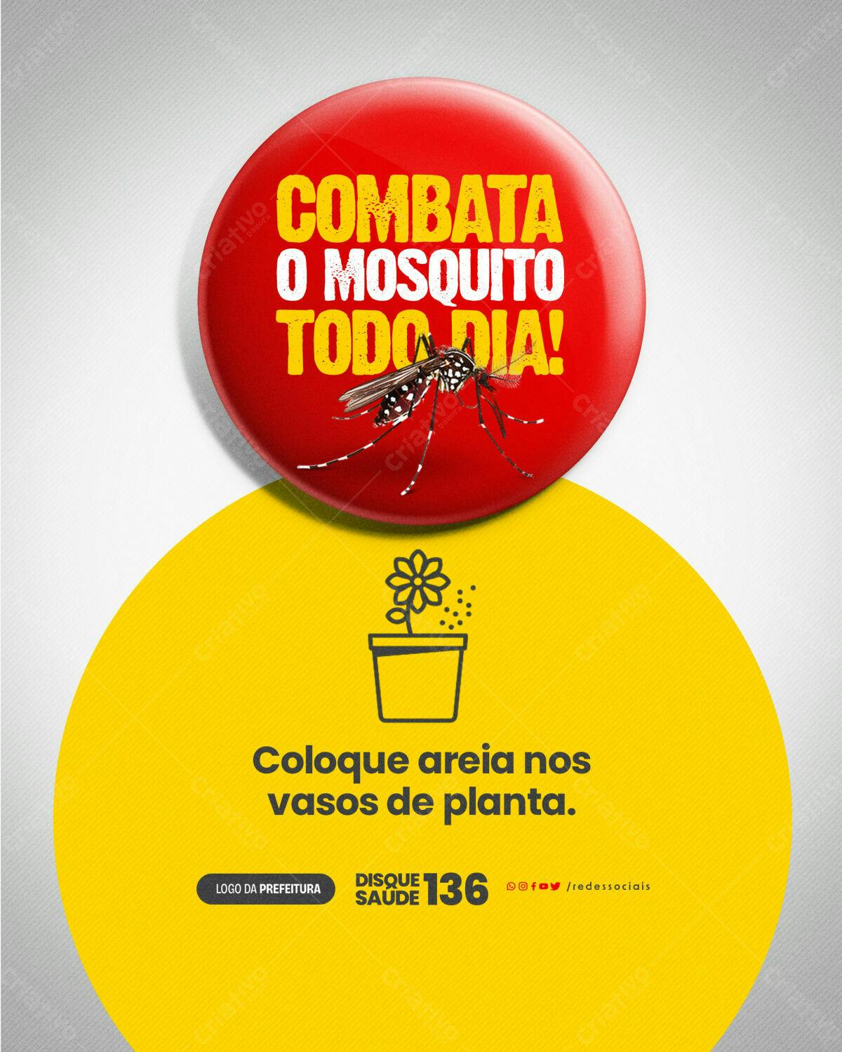 Flyer Combata o Mosquito PSD Editável