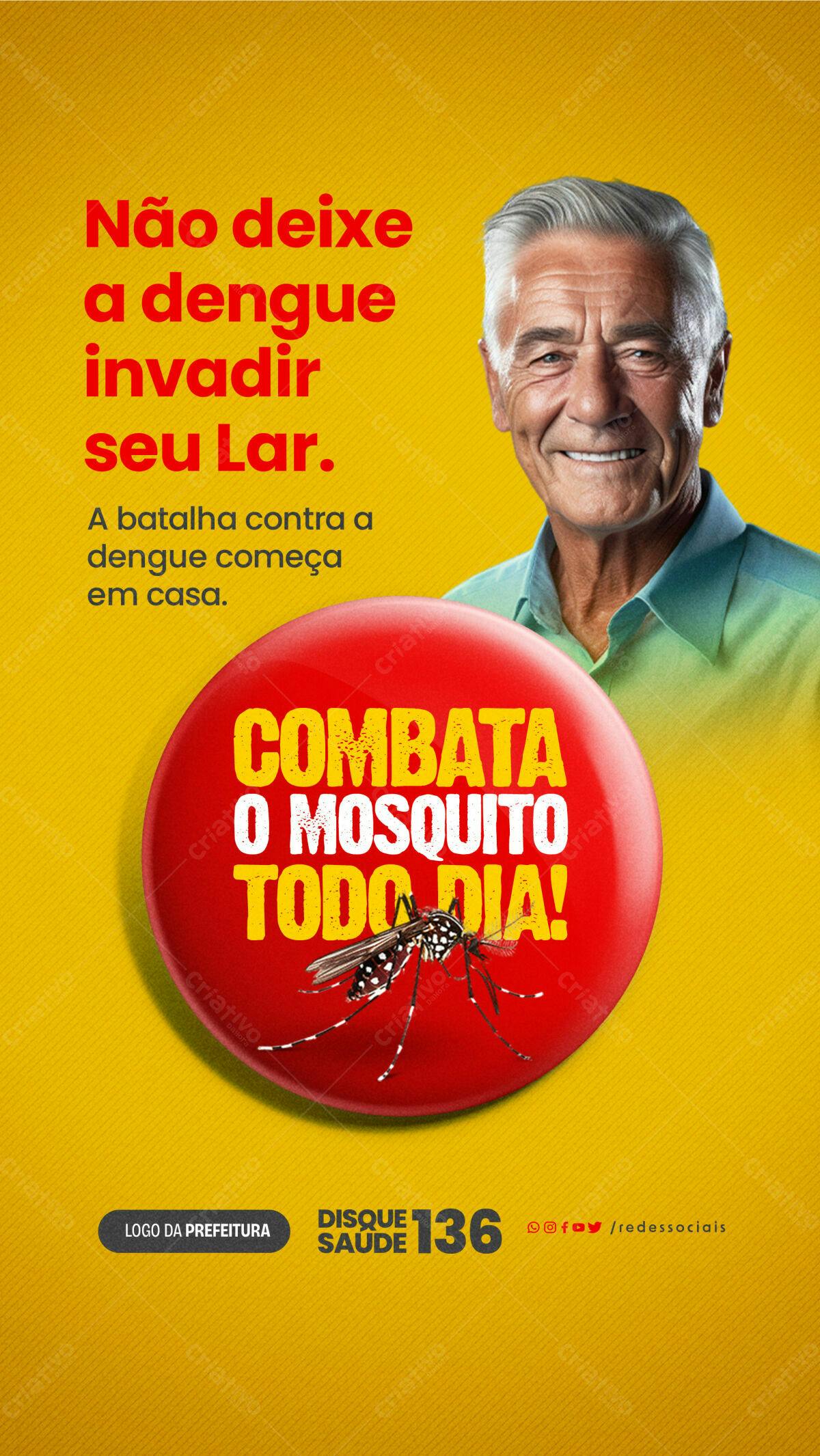 Flyer Combate à Dengue PSD Editável