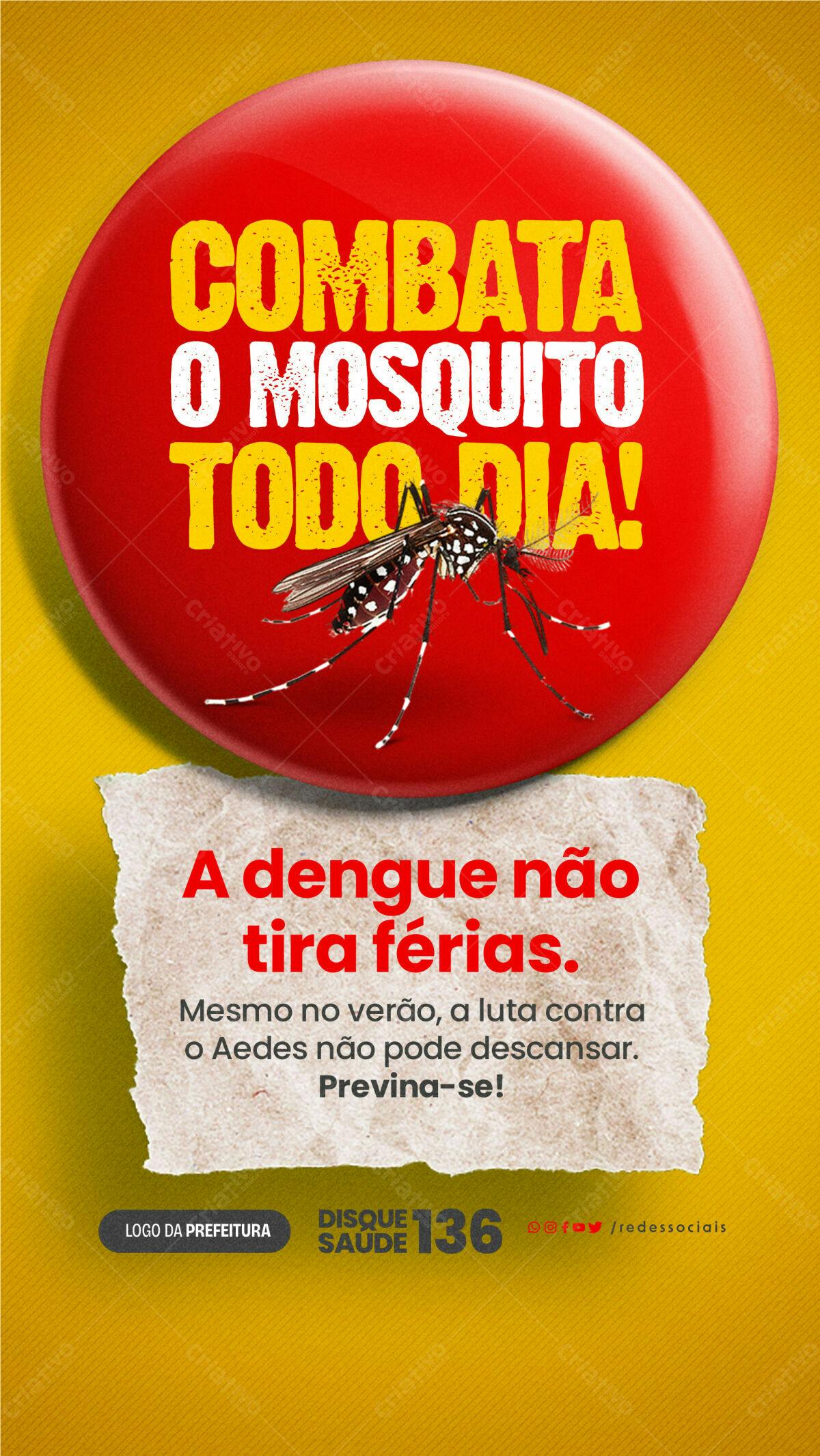 Flyer Combate à Dengue PSD Editável