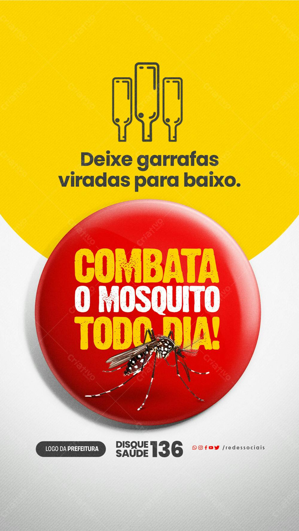 Story   Combata O Mosquito Todo Dia   Garrafas Para Baixo