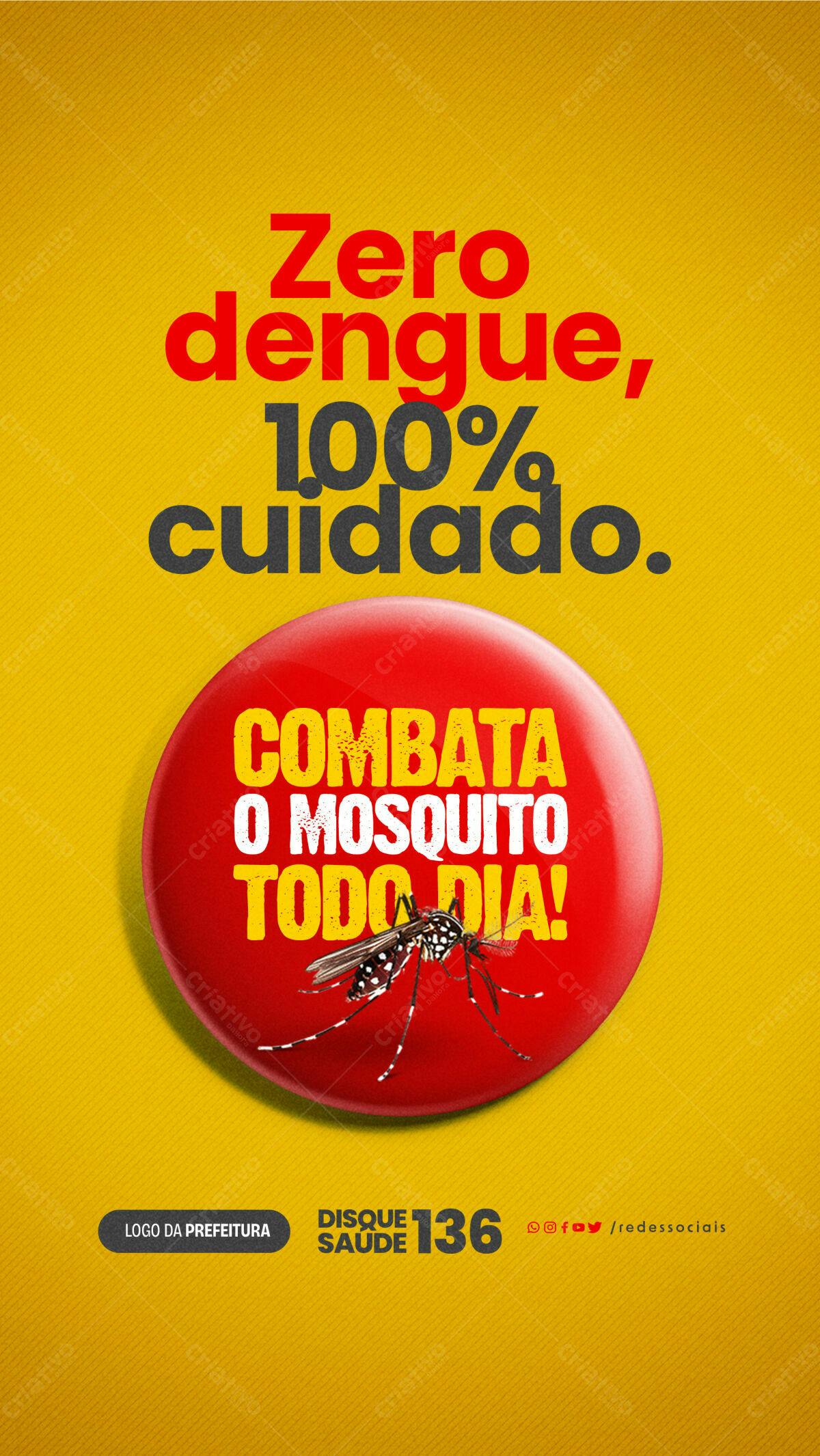 Flyer Combate à Dengue PSD Editável