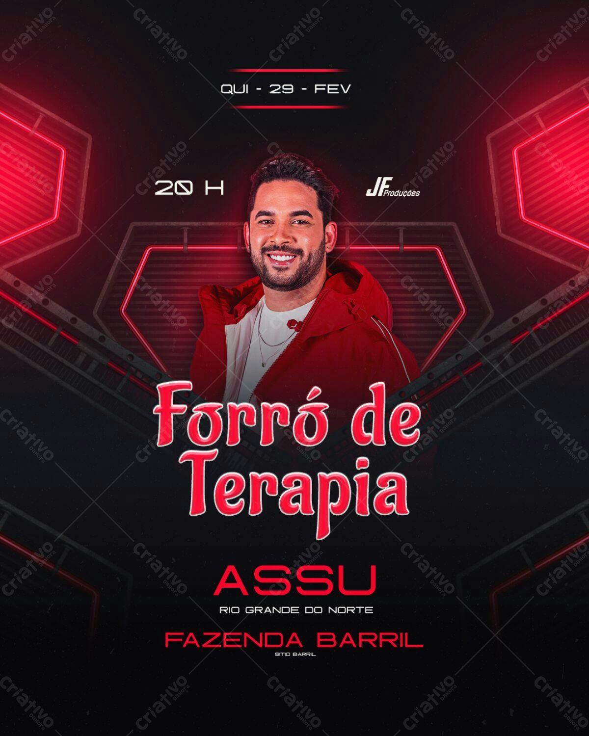 Flyer Forró de Terapia PSD Editável