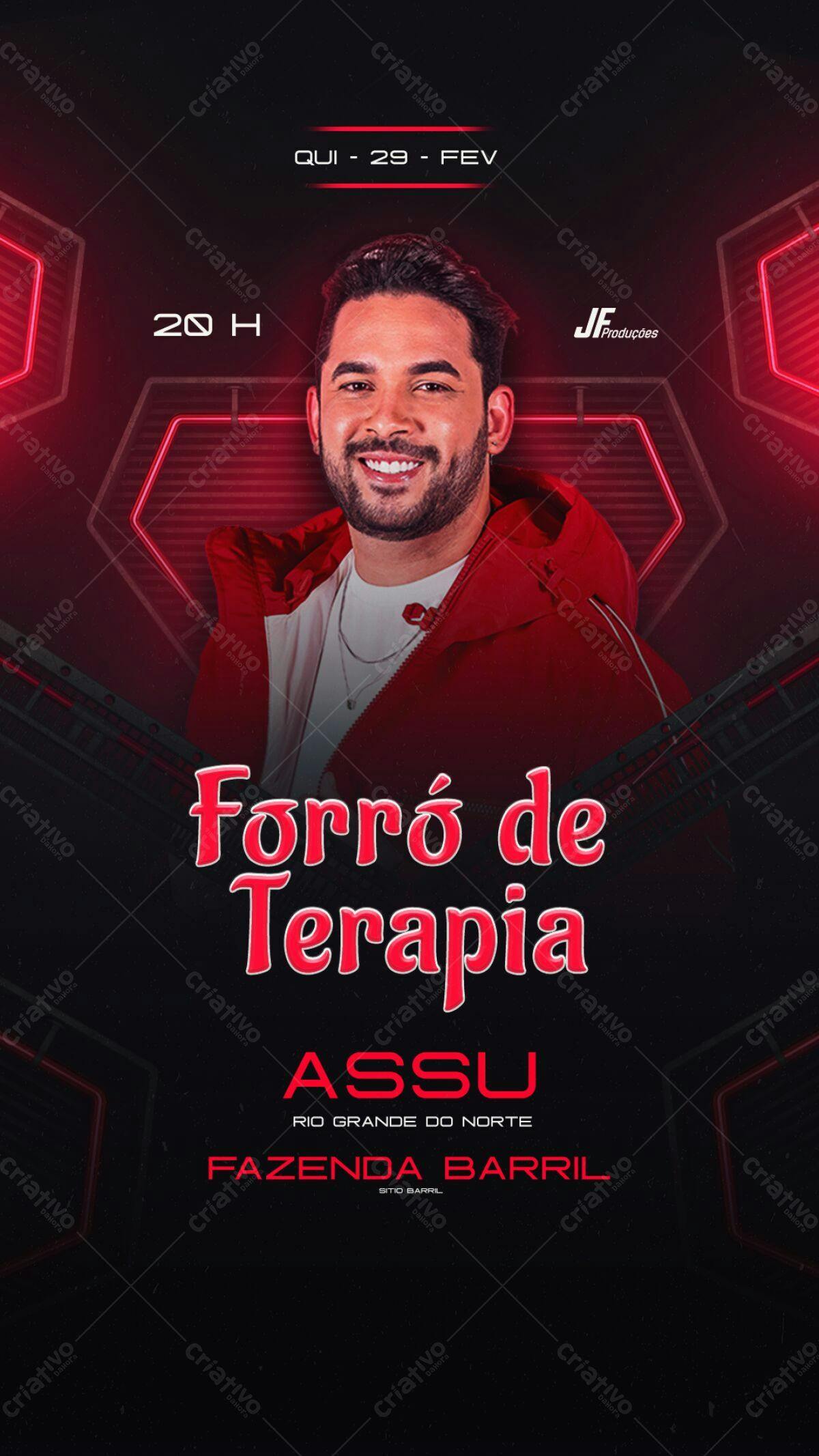 Flyer Forró de Terapia PSD Editável
