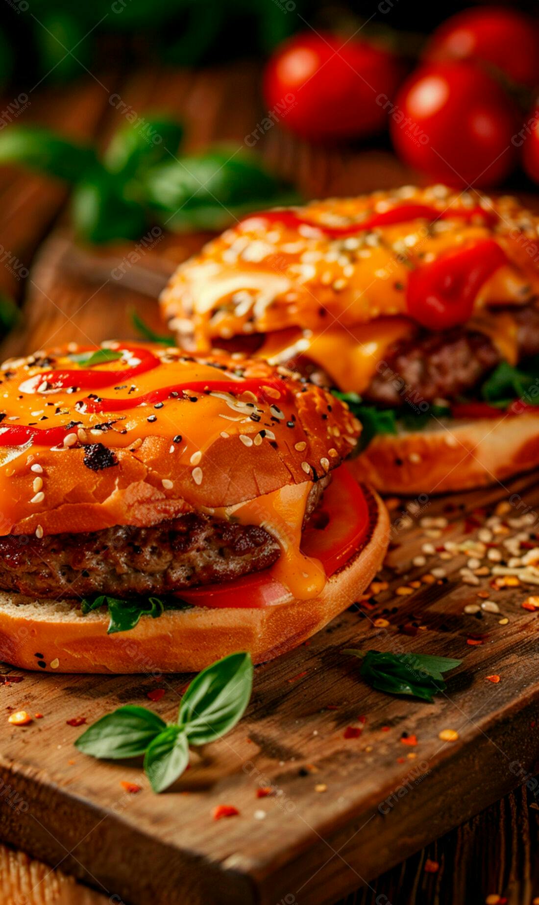 Deliciosos Cheeseburgers com Queijo Derretido