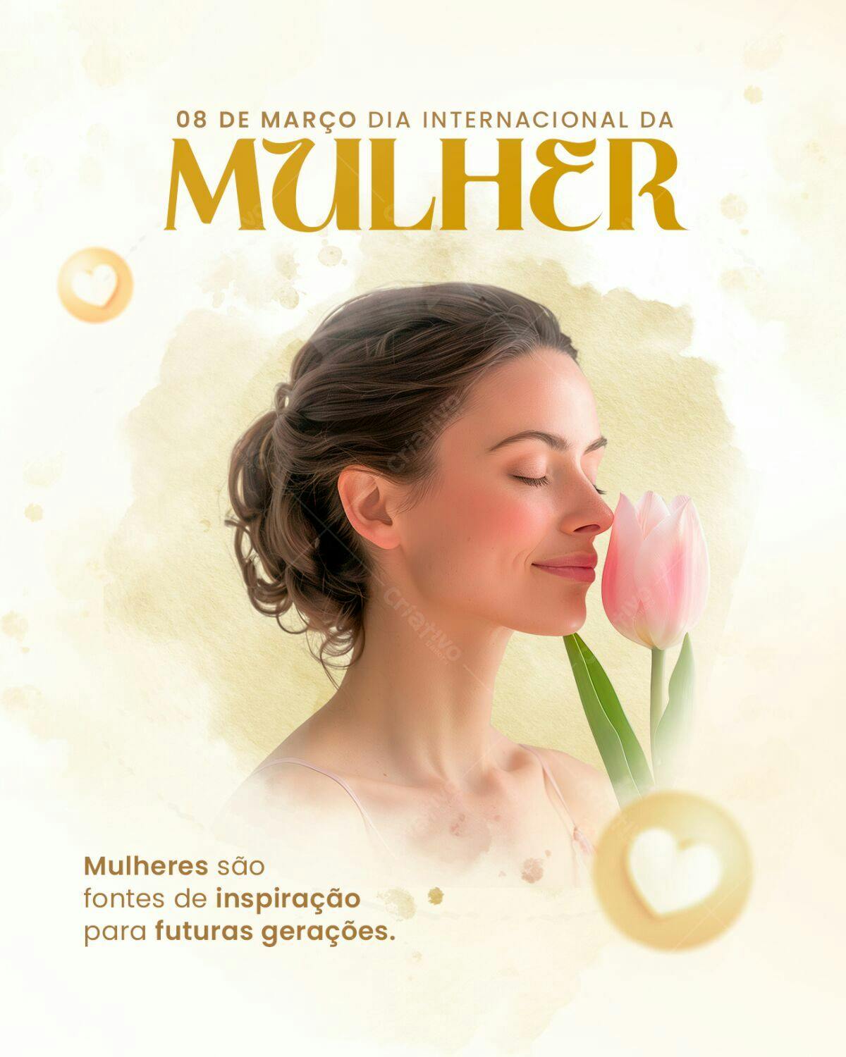 Flyer Dia Internacional da Mulher PSD Editável