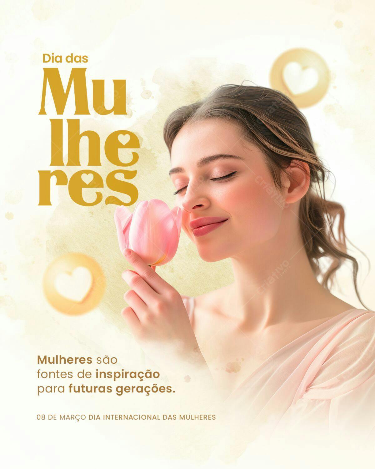 Flyer Dia Internacional da Mulher PSD Editável