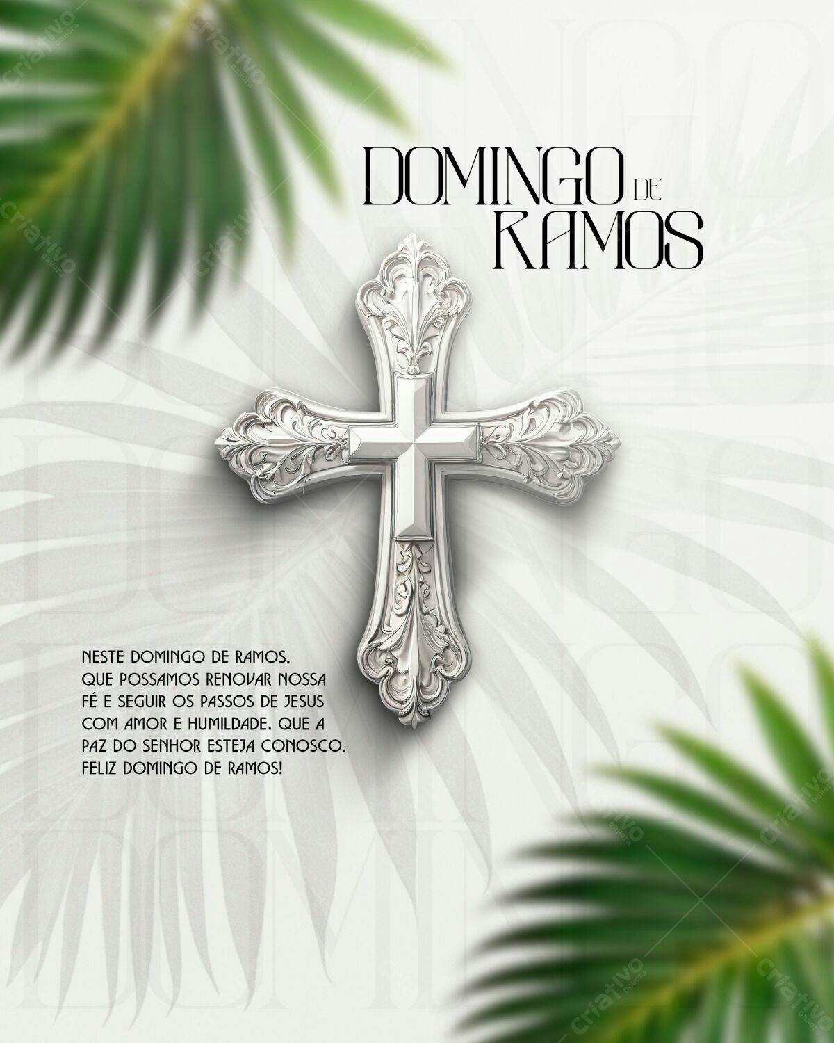 Convite Domingo de Ramos PSD Editável