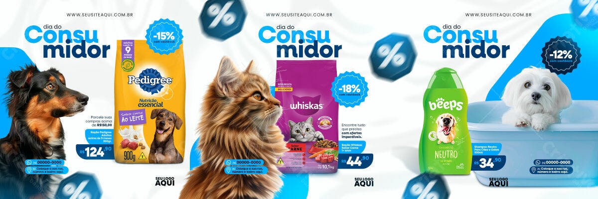 Banner Dia do Consumidor Pet PSD Editável