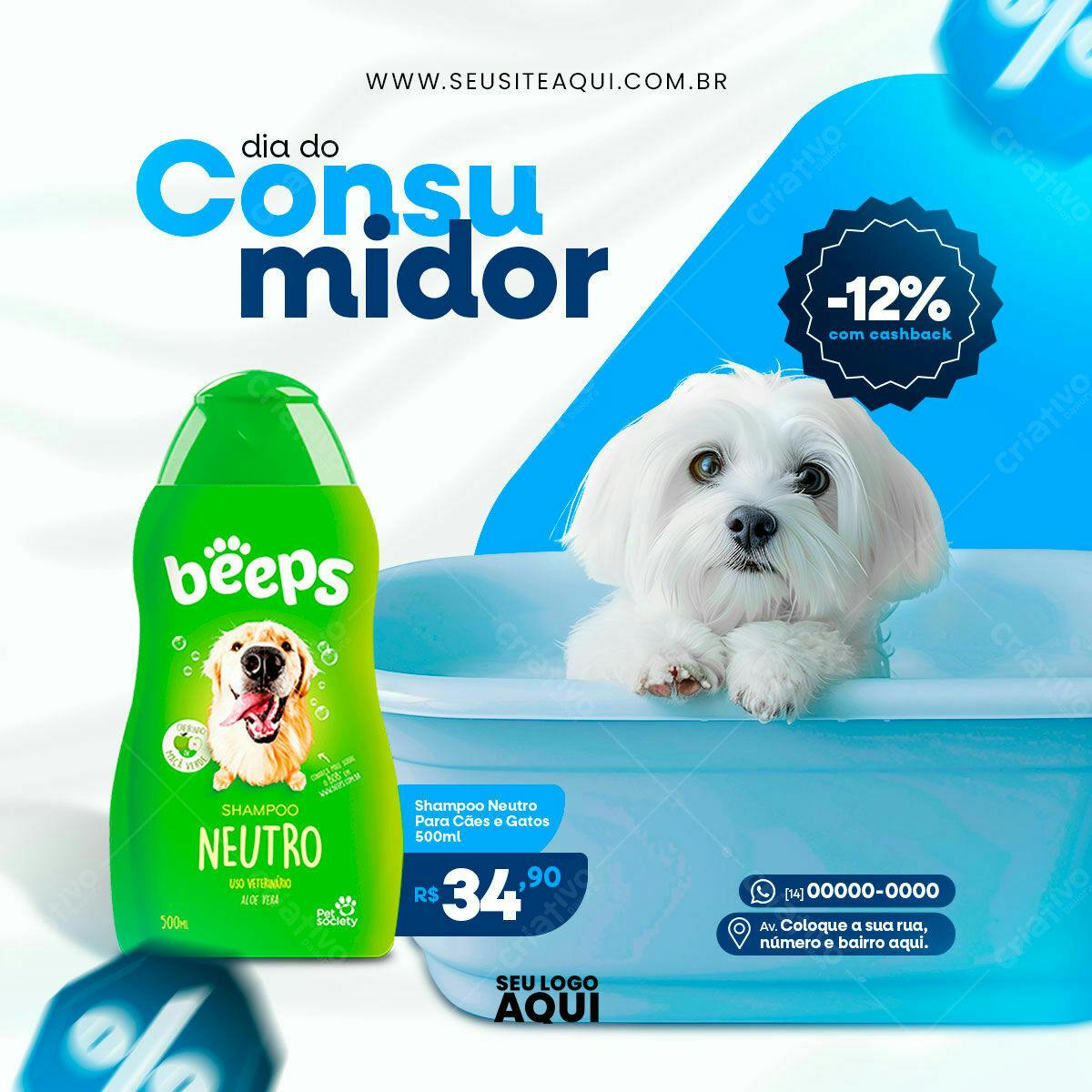 Banner Dia do Consumidor Pet Shop PSD Editável