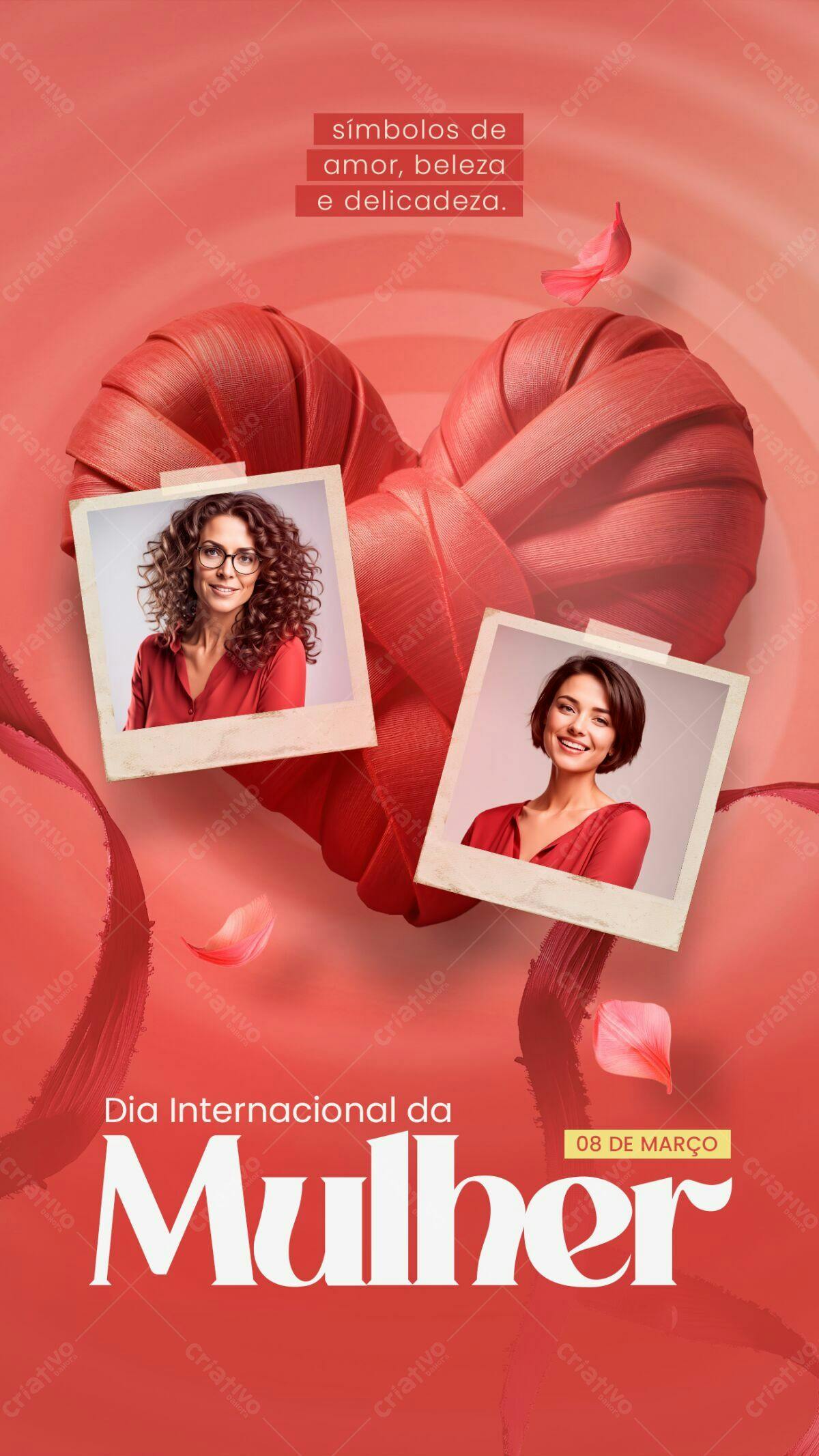 Flyer Dia Internacional da Mulher PSD Editável