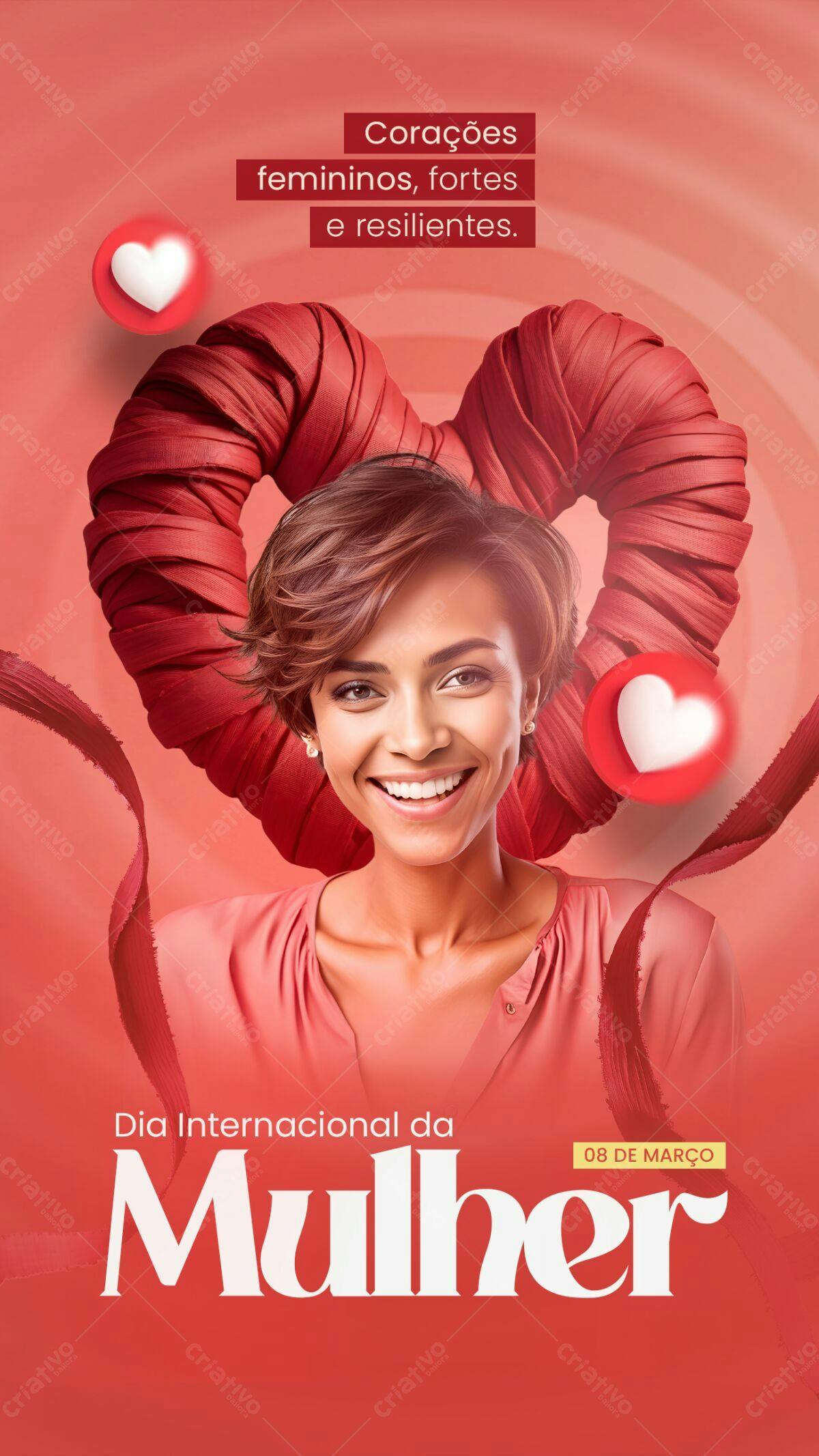 Flyer Dia Internacional da Mulher PSD Editável