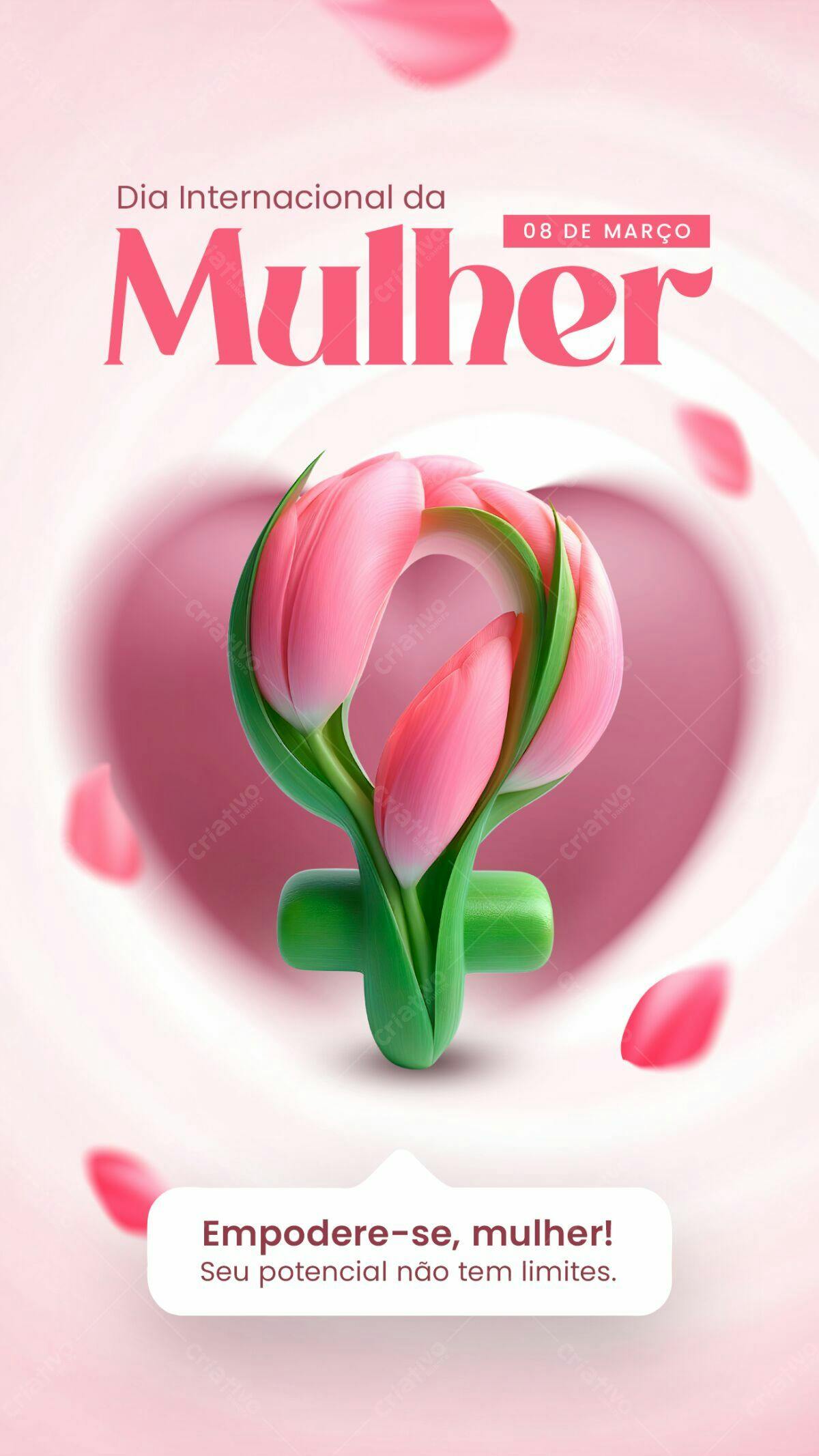 Flyer Dia Internacional da Mulher PSD Editável