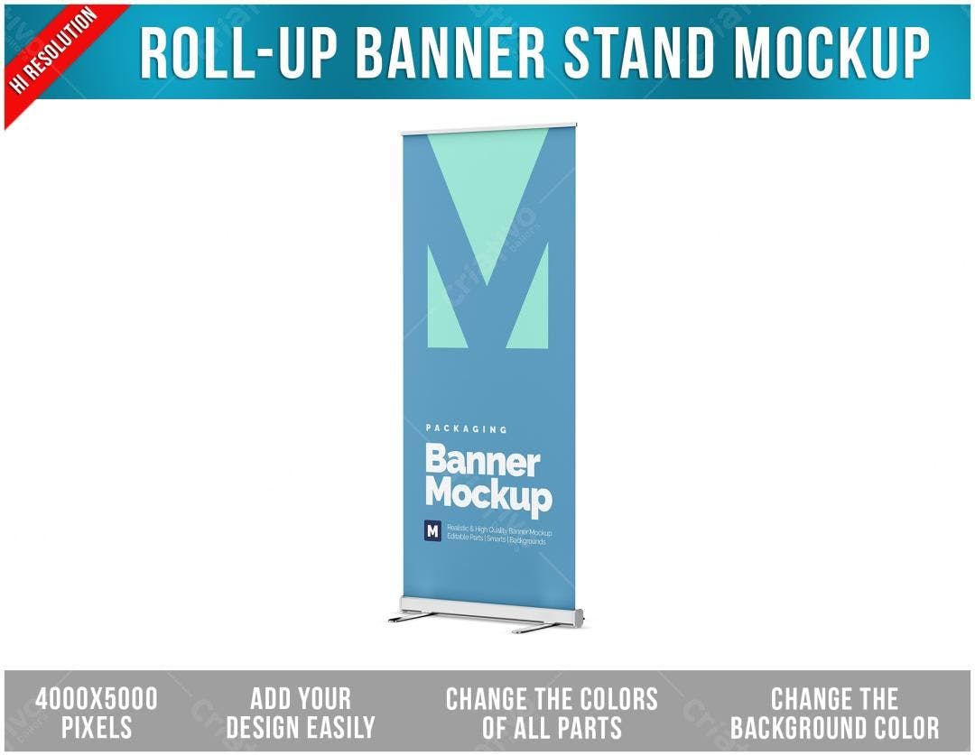 Banner Roll-Up para Eventos PSD Editável