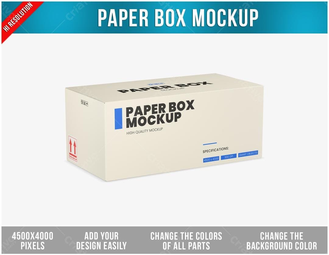 Mockup Caixa Papel Kraft: Design Minimalista