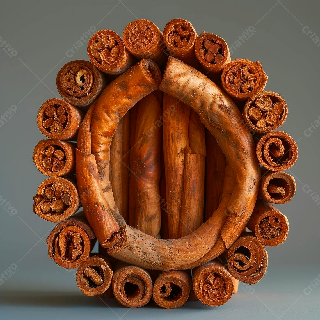 Artesanato de Canela em Formato Circular