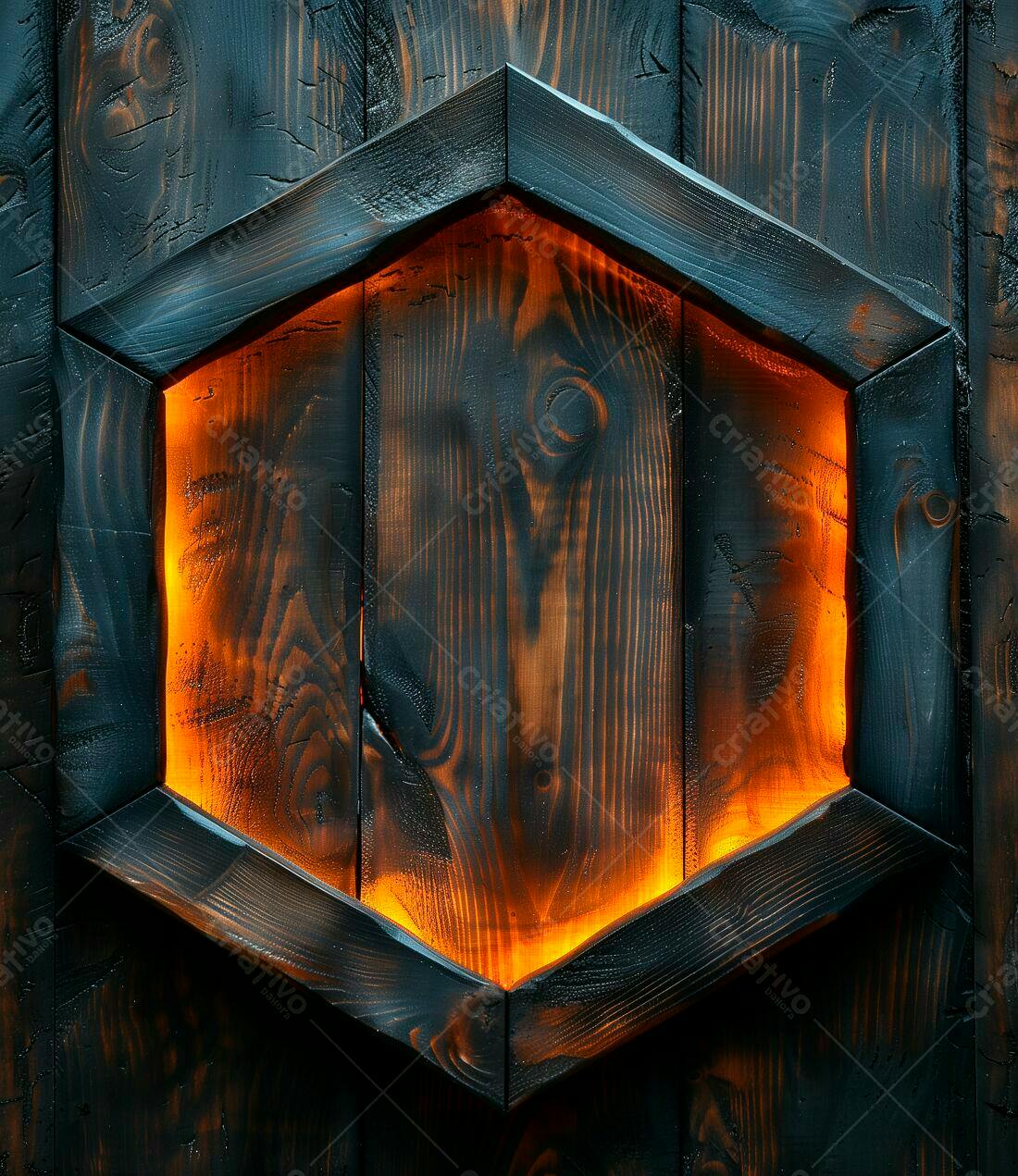 Painel de Madeira com Iluminação Interna