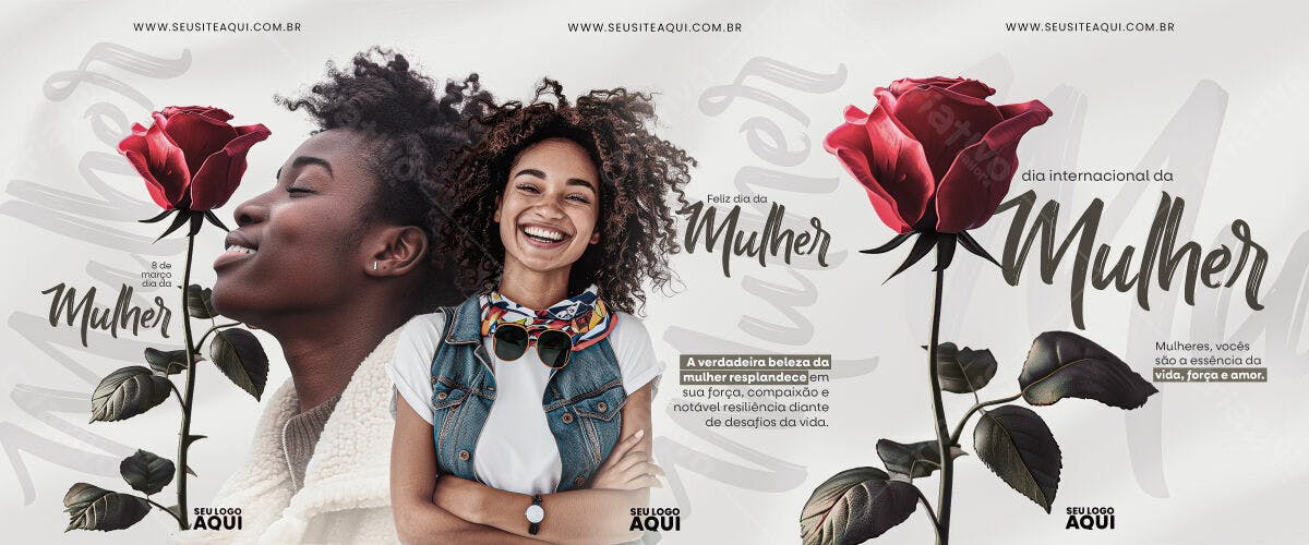 Banner Dia Internacional da Mulher PSD Editável