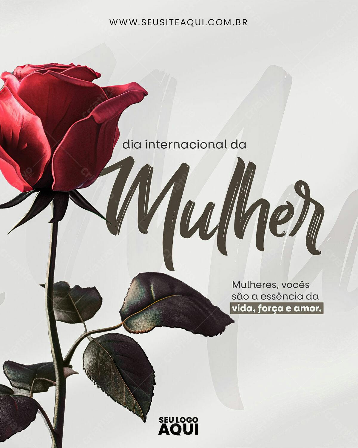Flyer Dia Internacional da Mulher PSD Editável
