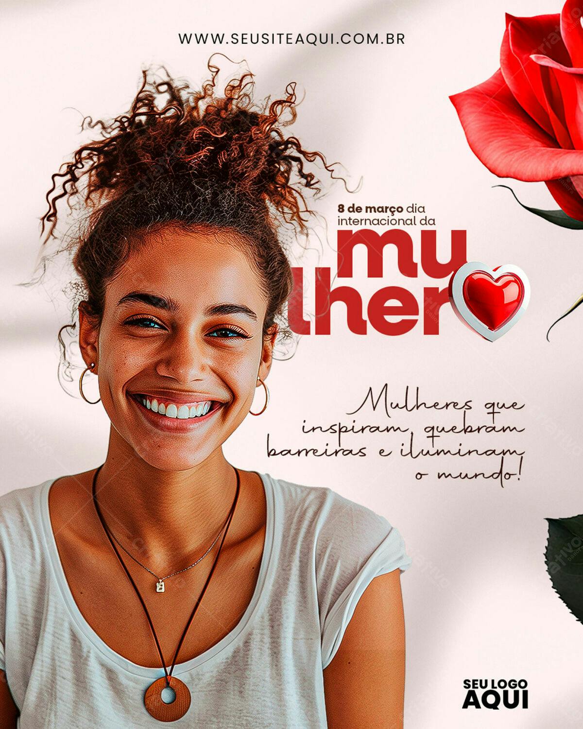 Flyer Dia Internacional da Mulher PSD Editável