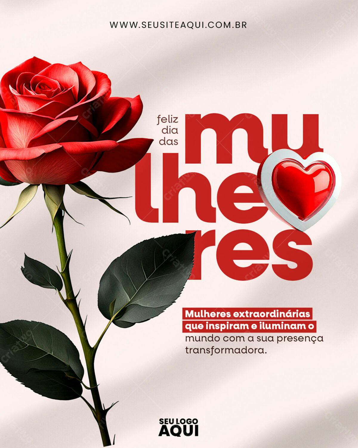 Flyer Dia Internacional da Mulher PSD Editável