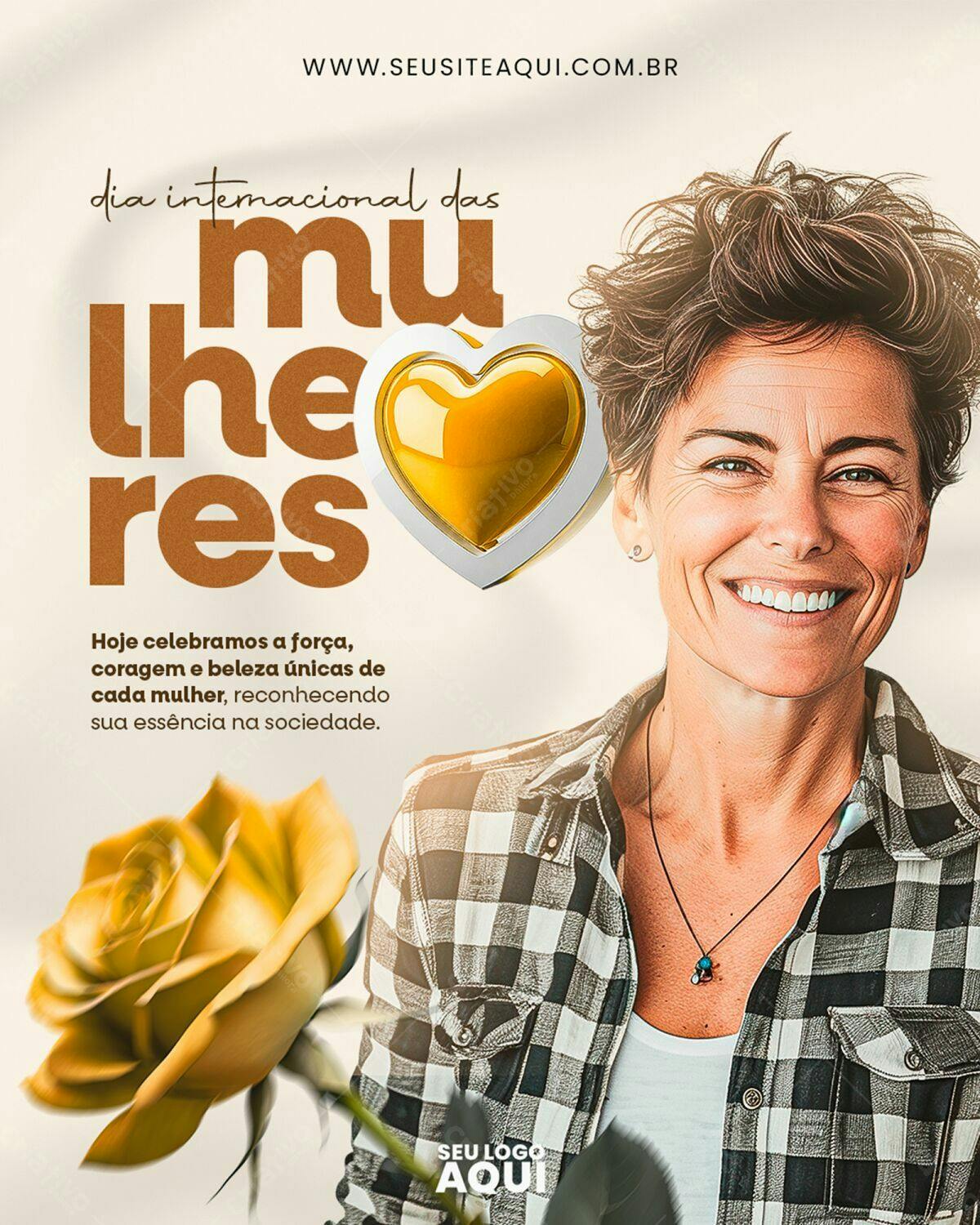 Flyer Dia Internacional da Mulher PSD Editável