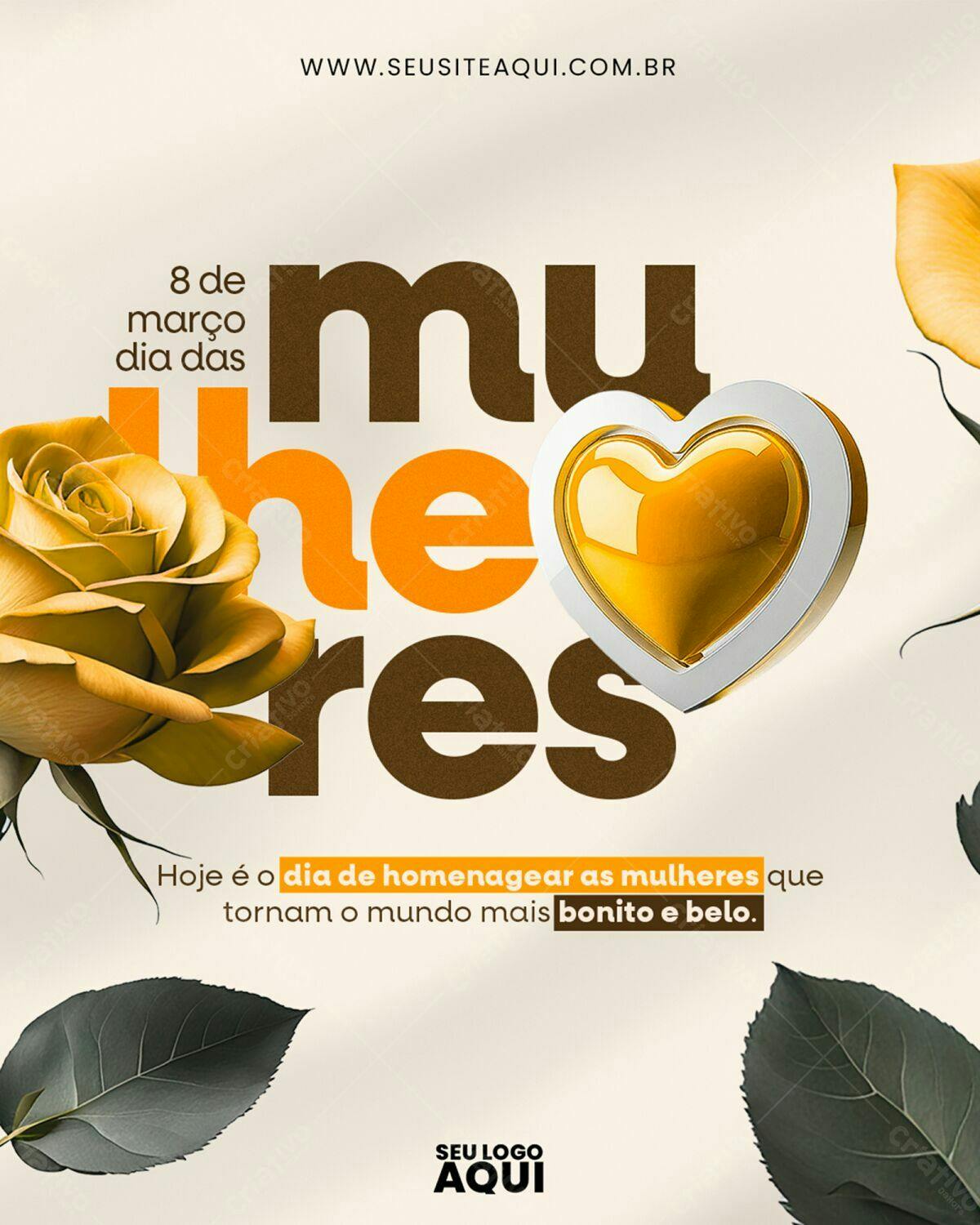 Flyer Dia Internacional da Mulher PSD Editável