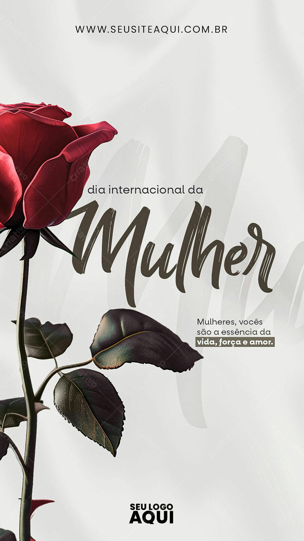 Flyer Dia Internacional da Mulher PSD Editável