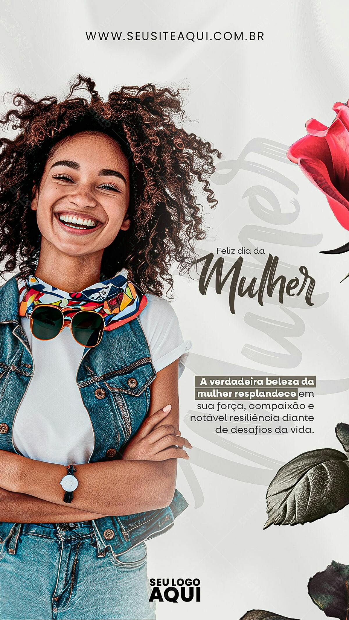 Flyer Dia Internacional da Mulher PSD Editável