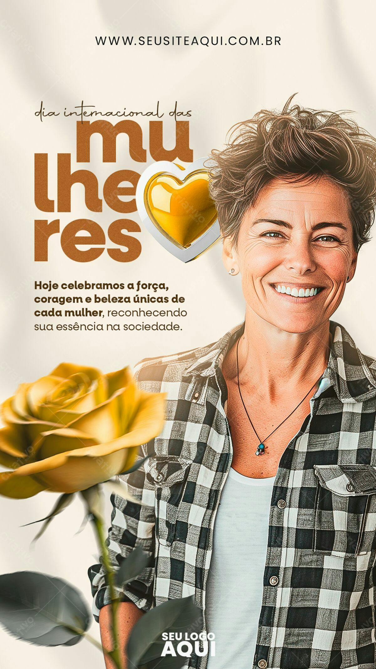 Flyer Dia Internacional da Mulher PSD Editável