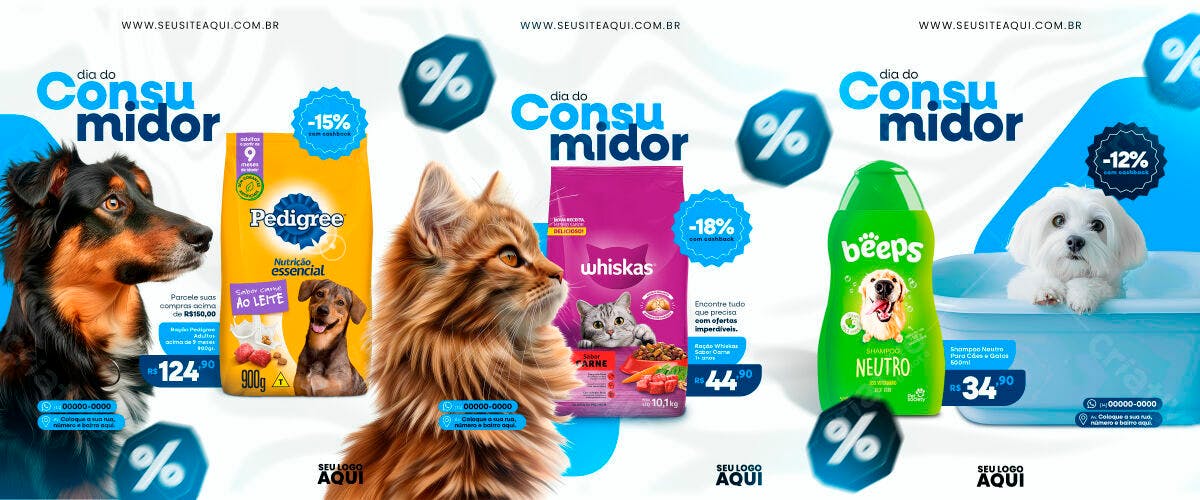 Banner Dia do Consumidor Pet PSD Editável