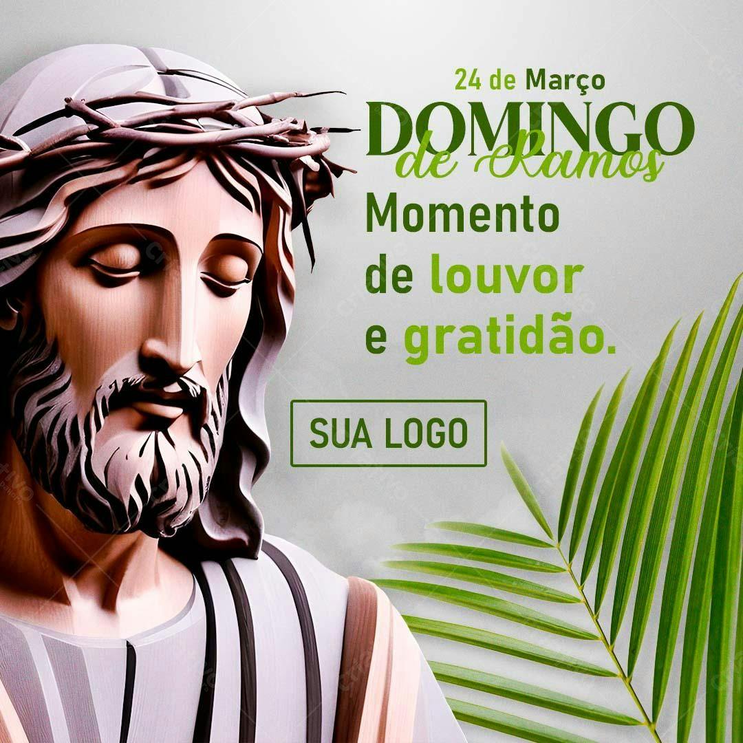 Post para Domingo de Ramos PSD Editável