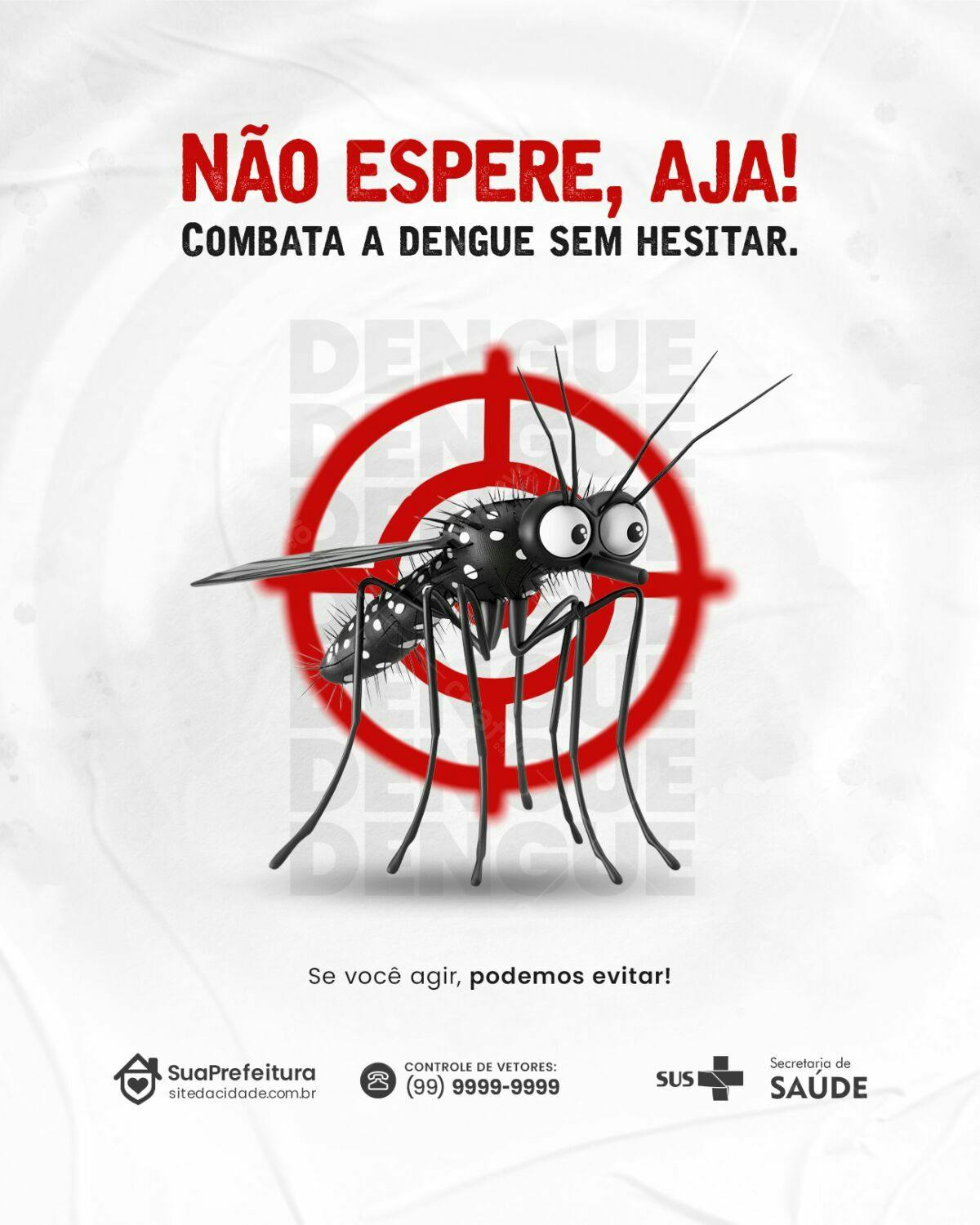 Flyer Combate à Dengue PSD Editável