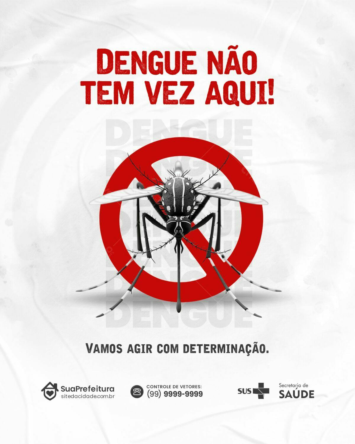 Cartaz Combate à Dengue PSD Editável
