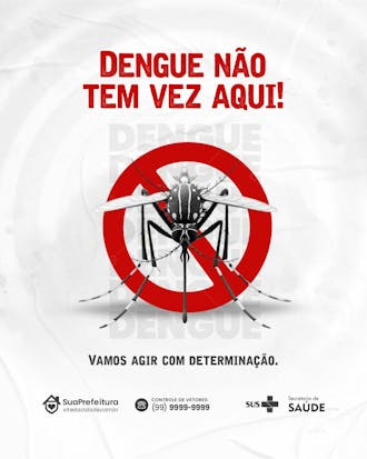 Conscientização contra a dengue social media