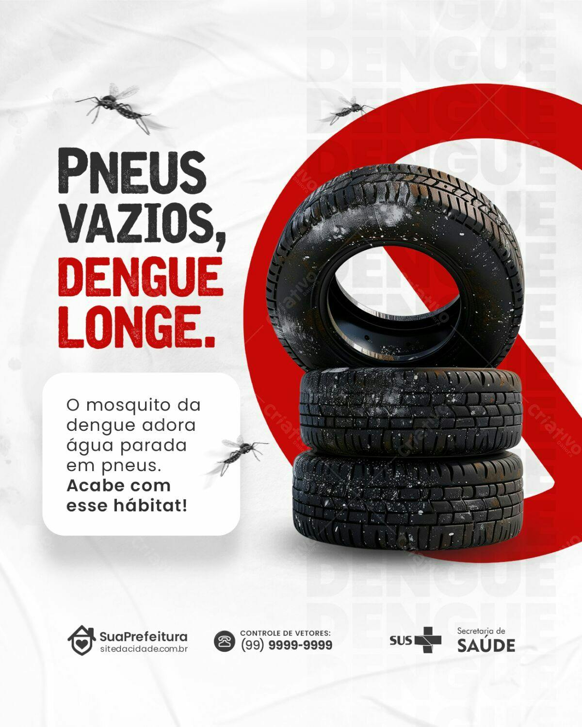 Flyer Combate à Dengue PSD Editável