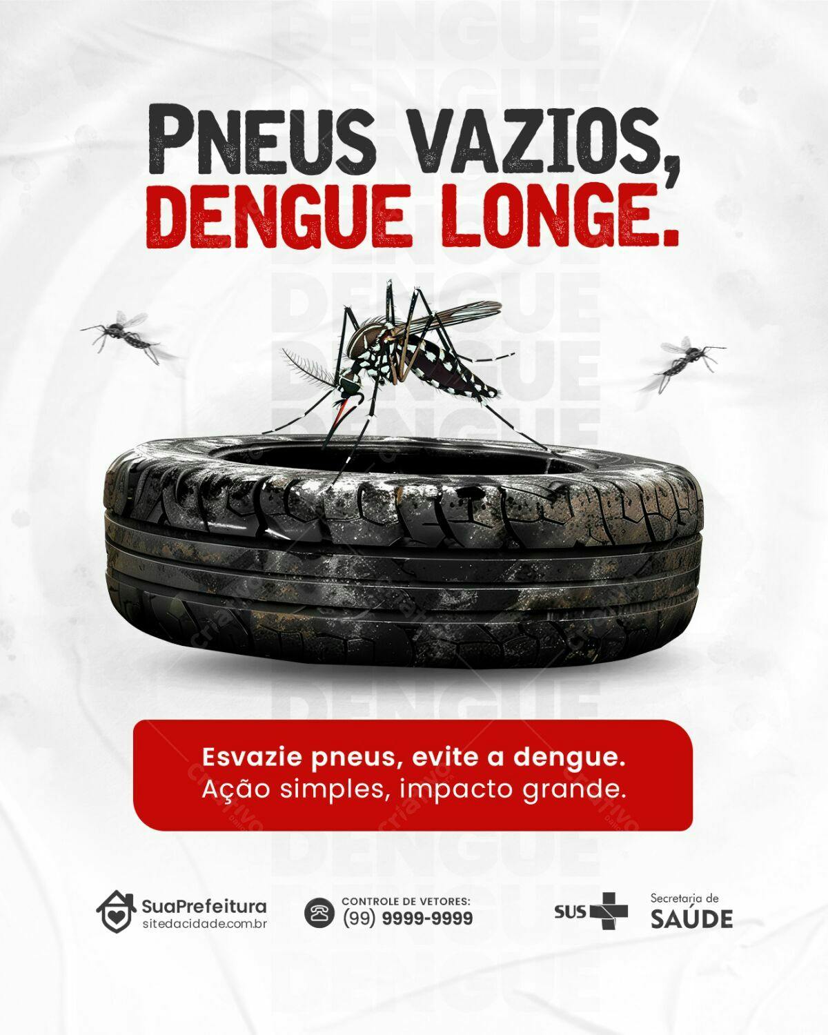 Flyer Combate à Dengue PSD Editável